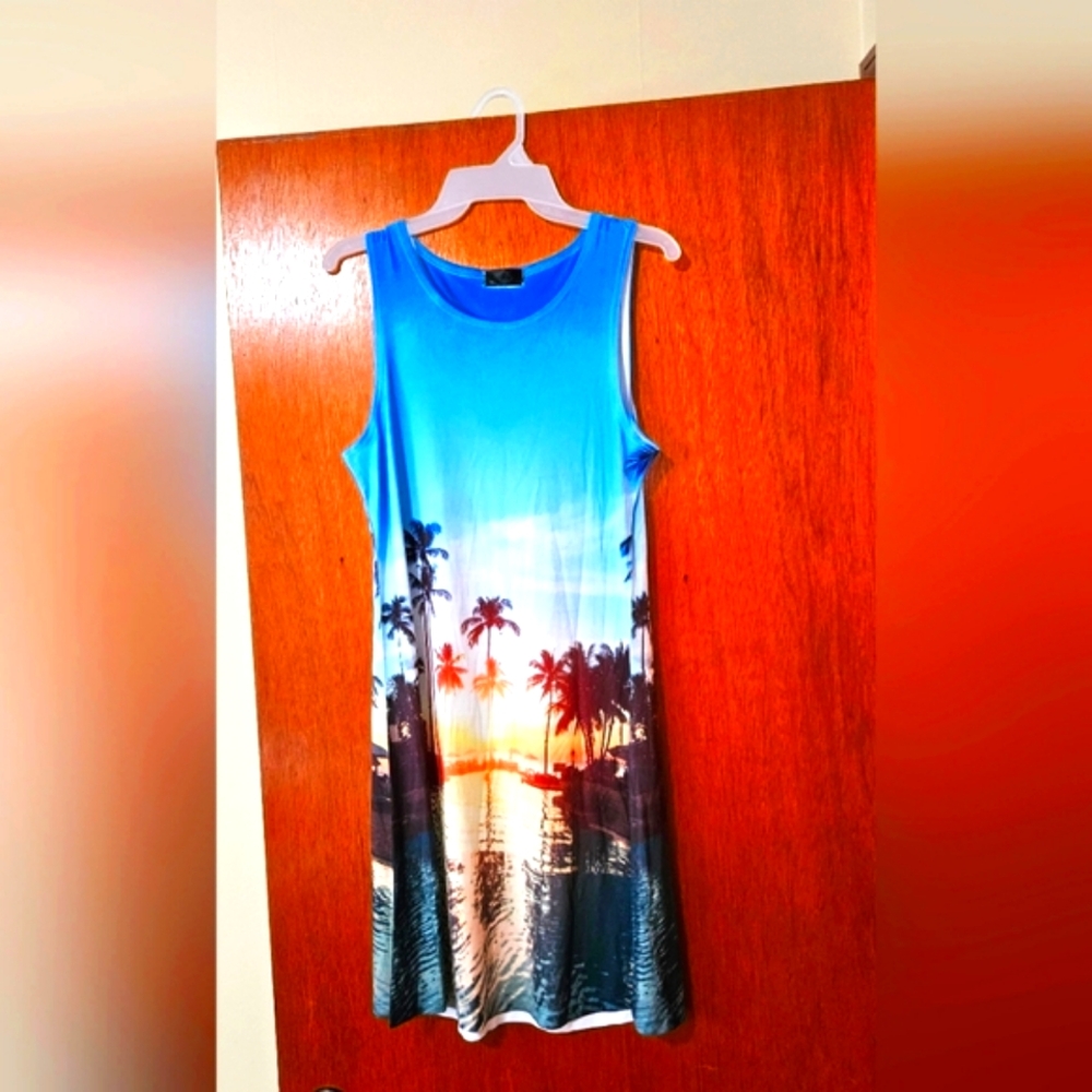 Sunset print dress